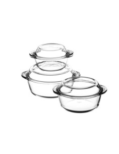 Cadoul perfect| Set vase termorezistente cu capac, 6 piese, Borcam