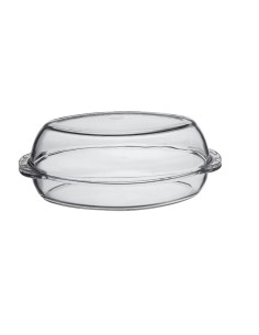 Vas termorezistent cu capac, Pasabahce Borcam, sticla, 3.6 Litri