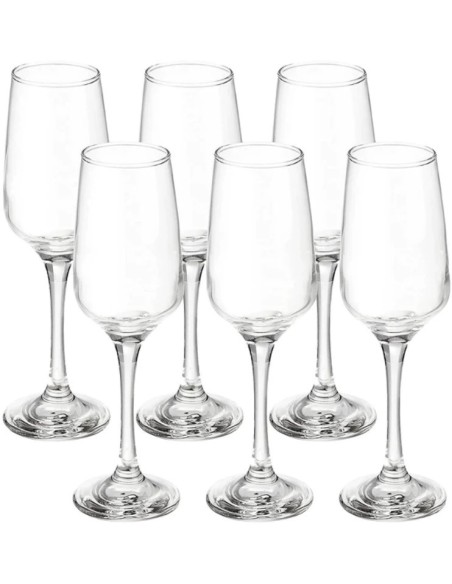 Serveste cea mai buna sampanie | Set de 6 pahare sampanie, King, 220 ml