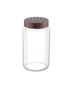 Borcan 2 Litri, capac ratan, diverse culori | Produse pentru casa