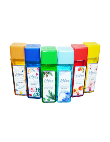 Set 6 parfumuri de rufe concentrat, Kifra, 200 ml, piersica, orhidee