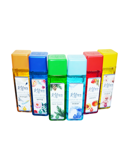 Set 6 parfumuri de rufe concentrat, Kifra, 200 ml, piersica, orhidee