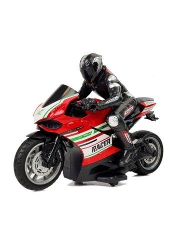 Motocicleta rosie RC sport, cu telecomanda 2.4G si 35m, LeanToys, 9071 produse de calitate pentru copii, baieti si fete LeanToys