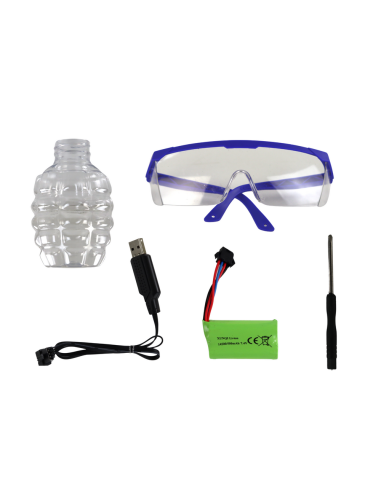 Set pusca electrica cu acumulator si accesorii,  model grafiti 17351