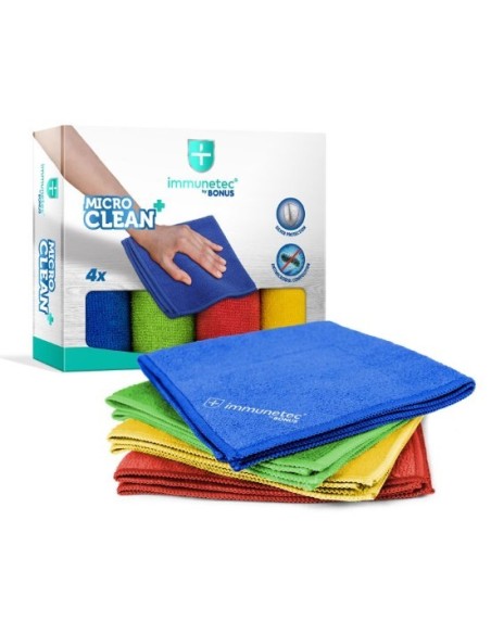 Set 4 lavete microfibra, Microclean Immunetec, BONUS,  B785