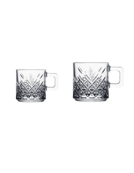 Set 2 cani de sticla Timeless 195 ml, 55452 | GimiHome