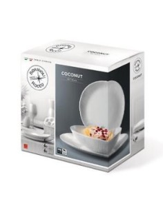 Set farfurii opal, 18 piese, Coconut, | GimiHOME