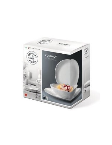 Set farfurii opal, 18 piese, Coconut, | GimiHOME