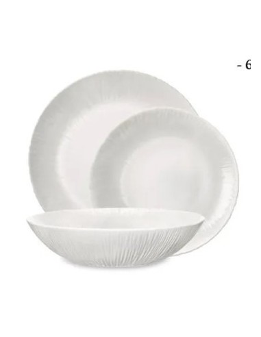 Set farfurii opal, 18 piese, Coconut, | GimiHOME