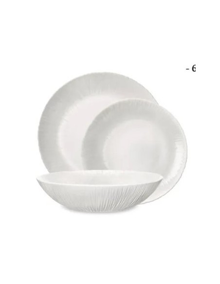 Set farfurii opal, 18 piese, Coconut, | GimiHOME