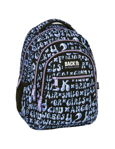 Ghiozdan pentru fetite, Backup, Impermeabil, Holo Girls, cu 3 compartimente, PLB6O08, 42x30x20cm