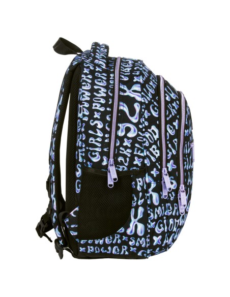 Ghiozdan pentru fetite, Backup, Impermeabil, Holo Girls, cu 3 compartimente, PLB6O08, 42x30x20cm