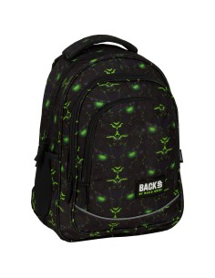 Ghiozdan Derform Backup Monster, verde, 42x30x20cm, PLB6X59