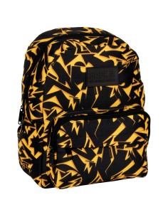 Ghiozdan Derform, colectia Action, galben cu modele, 36x27x16cm, PLB6F42