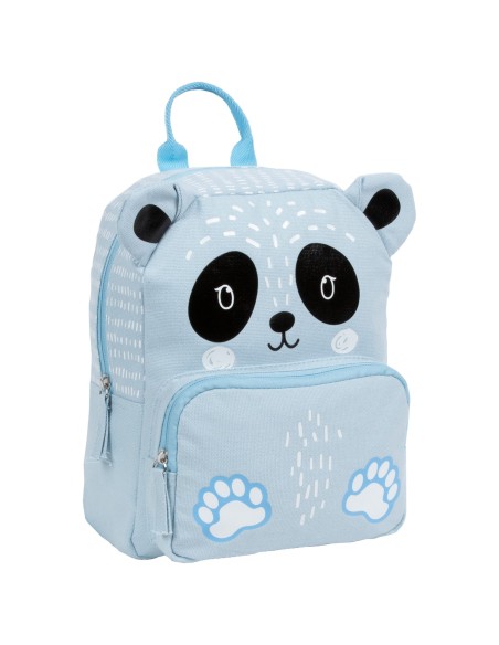 Ghiozdan prescolar Derform Canvas Panda, 29x23x14cm, negru/albastru, PLC11PD