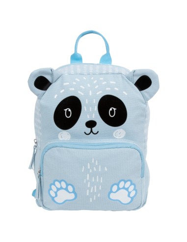 Ghiozdan prescolar Derform Canvas Panda, 29x23x14cm, negru/albastru, PLC11PD