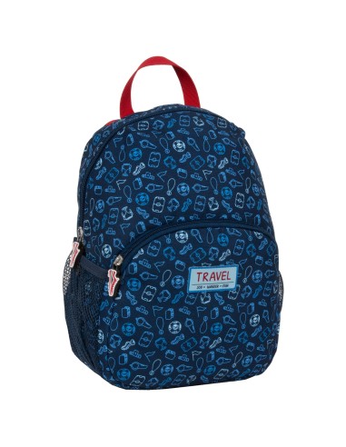 Rucsac model fotbal, albastru inchis, 30x24x13cm, 2 compartimente, PLW12PI19