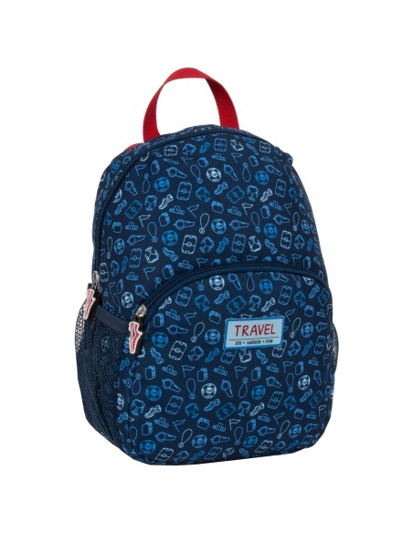 Rucsac model fotbal, albastru inchis, 30x24x13cm, 2 compartimente, PLW12PI19