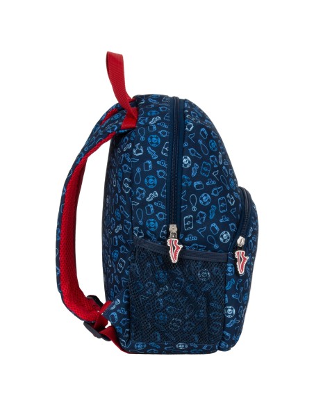 Rucsac model fotbal, albastru inchis, 30x24x13cm, 2 compartimente, PLW12PI19