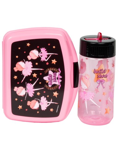Set cutie de pranz si sticla de apa, model balerina, Kidea, ZSBABL12