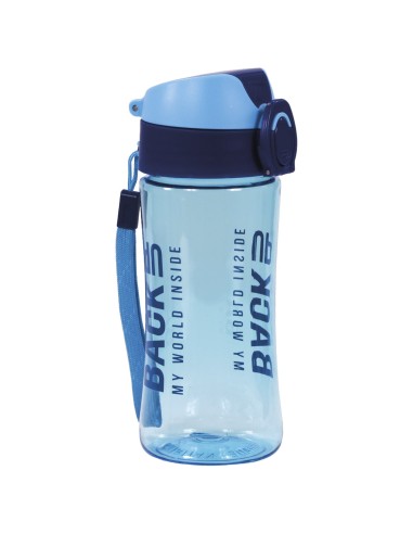 Sticla de apa pentru copii, Backup BB6A58, 400ml, albastru, 6x7x18cm