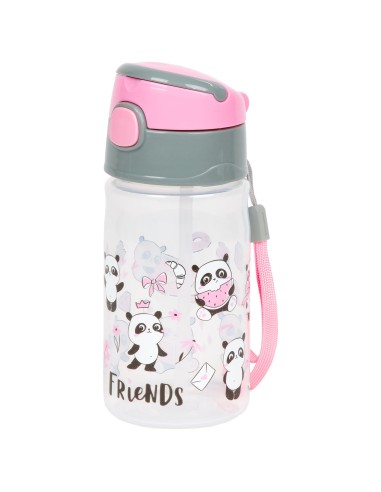 Sticla de apa pentru copii, BackUp Panda BC05, 330ml, fara BPA, 65x65x170mm