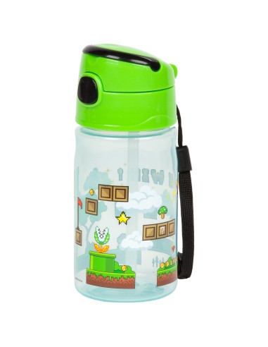 Sticla de apa pentru copii, BackUp Player BC06, 330ml, 65x65x170mm, multicolor