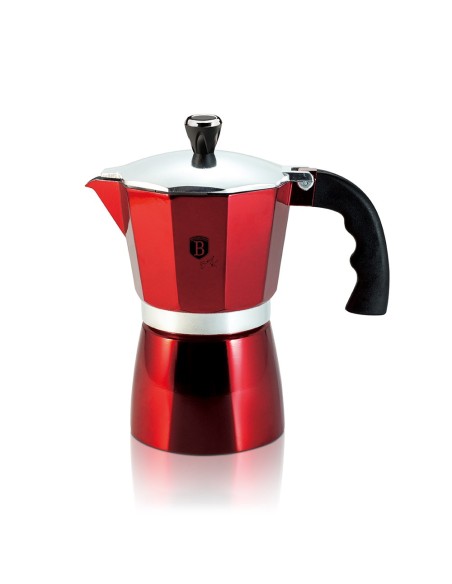 Expressor pentru aragaz, cafetiera pentru 9 persoane, BerlingerHaus, Burgundy Metallic Line, BH 8583